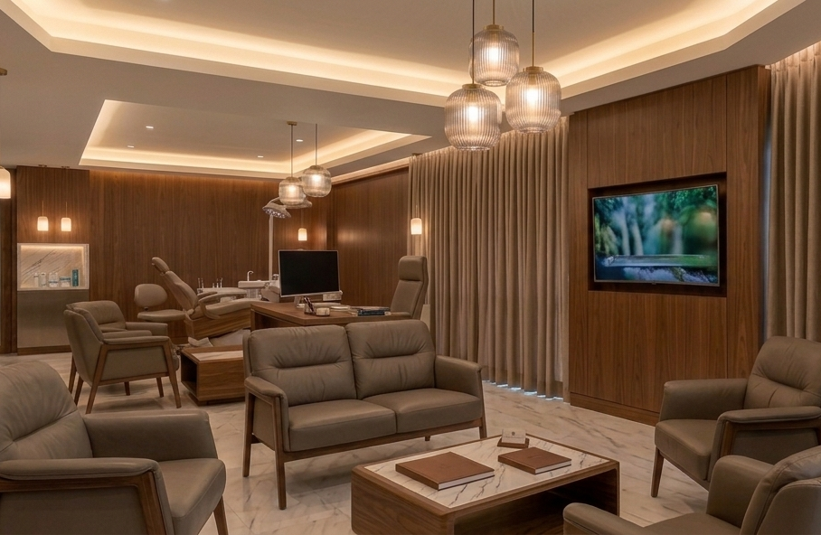 Sala de espera clínica IMAR Medical Group Tijuana